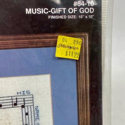 Music is a Gift to God Cross-stich Kit