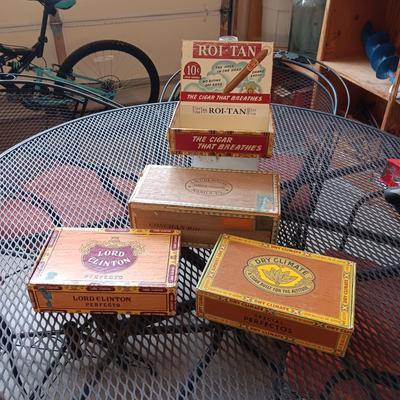 4 OLD CIGAR BOXES