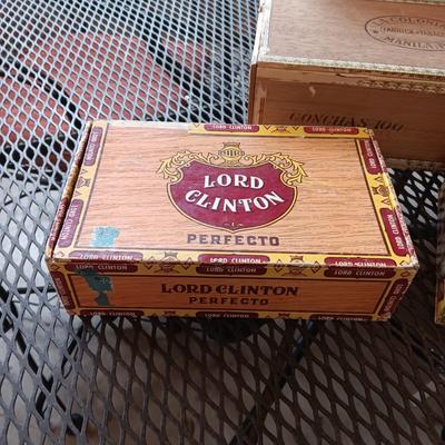 4 OLD CIGAR BOXES