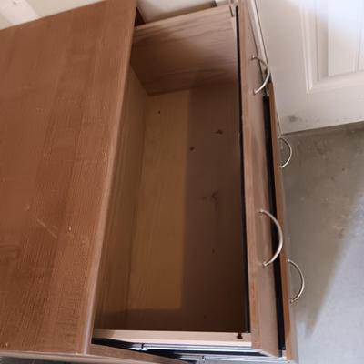 2 DRAWER LATERAL FILING CABINET AND A 3 DRAWER NIGHT STAND