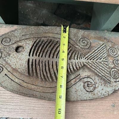 Outdoor Iron Fish Decor