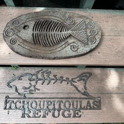 Outdoor Iron Fish Decor