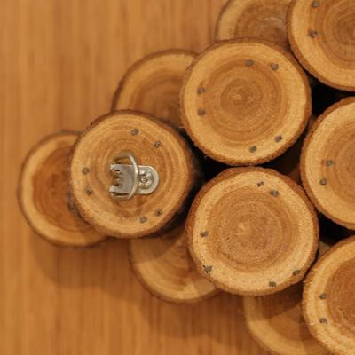 Sliced Wood Christmas Wall Hangings