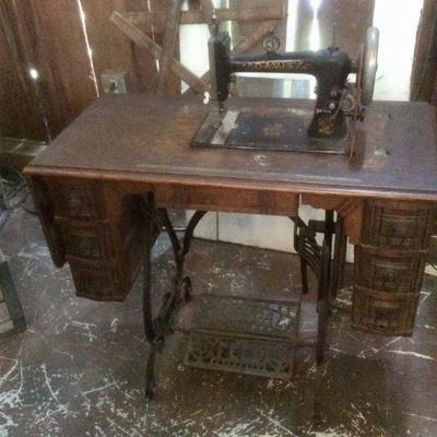 Antique Pedal Driven Sewing Machine
