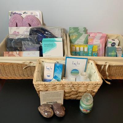 LOT 18: Spa Collection: Everything you need to treat yourself: Soapstone Handwarmers, Warmies Slippers, Hand Masks, Foot Masks, Barefoot...