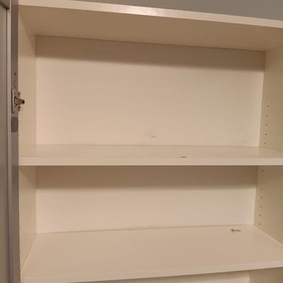 LOT 47: IKEA Billy GLS 8658 Bookcase with Glass Doors