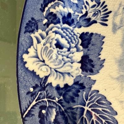 1930s Wood & Son Blue Turkey Plates - Set of Six