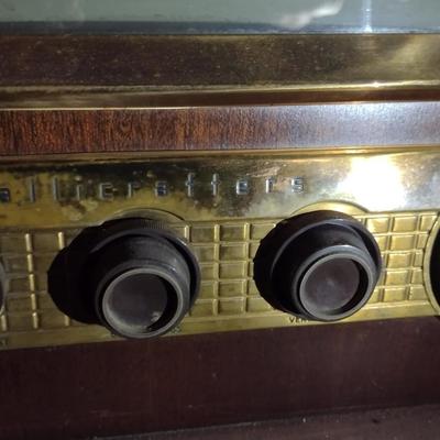 Vintage Television in Wooden Cabinet