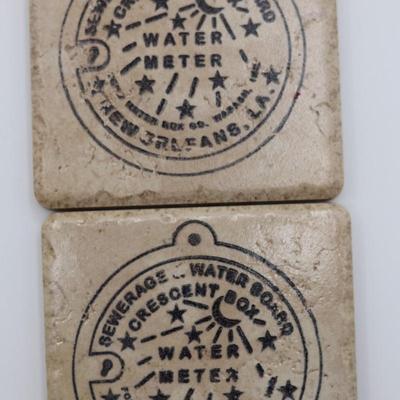 SIGNED Water Meter Coasters - Set of Four (4)