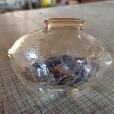 Vintage Anchor Hocking Glass Piggy Bank