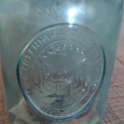 Vintage Ball Blue Bicentennial Bale Top Jar- With Seal and Paperwork- Quart Size