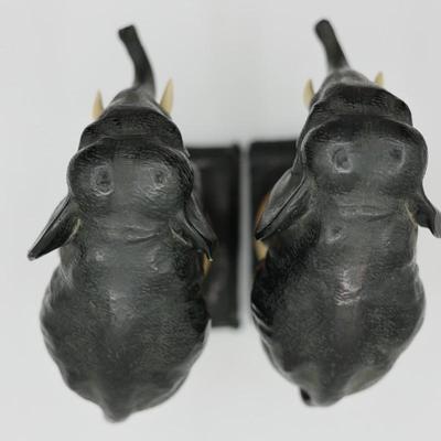 Armor Bronze - Pair of Painted Cast Bookends