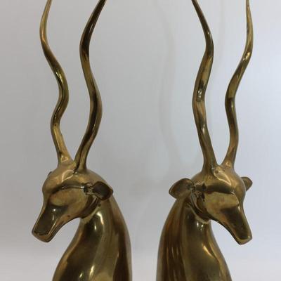 Brass Kudu Antelope Sculptures