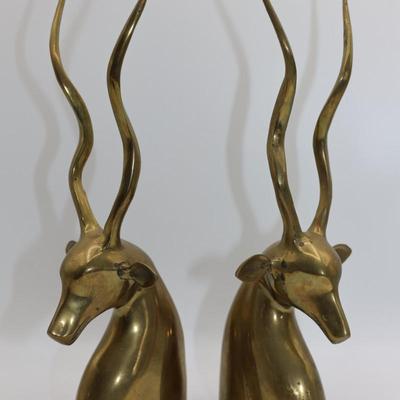 Brass Kudu Antelope Sculptures