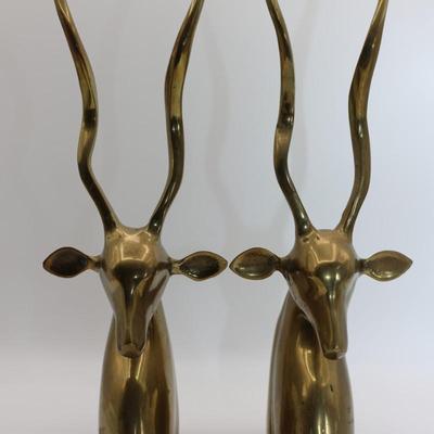 Brass Kudu Antelope Sculptures
