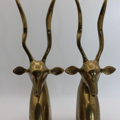 Brass Kudu Antelope Sculptures