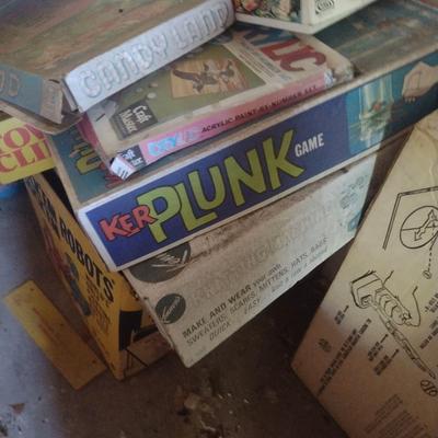 Large Collection Vintage Board Games and Toys