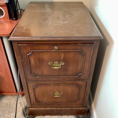 LOT 5 B: Wooden Two Drawer Filing Cabinet