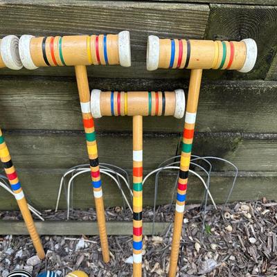 LOT 31B: Vintage Croquet Set