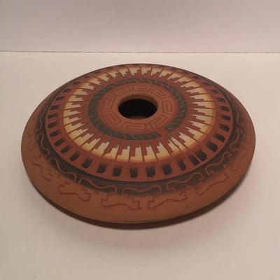 LOT 43B: Two Signed Native American Pottery Pieces & Signed Artifact Collection Mark Vranesh Painted Gourd