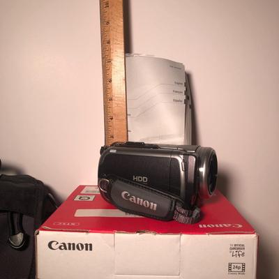 LOT 48B: Canon PowerShot SX20IS Digital Camera, Canon HG10 HD Camcorder w/ Remote, Charger & Manual & Lowepro Camera Bags