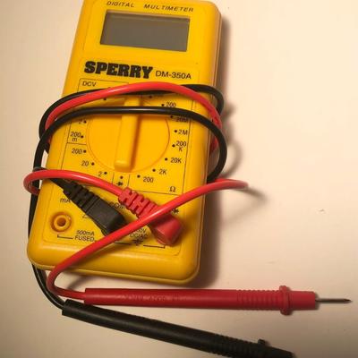 LOT 51B: Sperry DM-350A Digital Multimeter, Zircon iSensor Stud Finder & General Heat Seeker IRT207 Infrared Thermometer