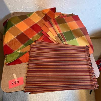 Fall themed table linens
