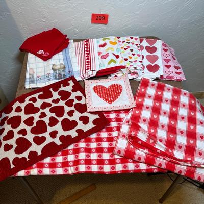 Valentines themed linens