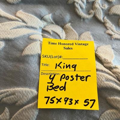 King four post bed and mattress