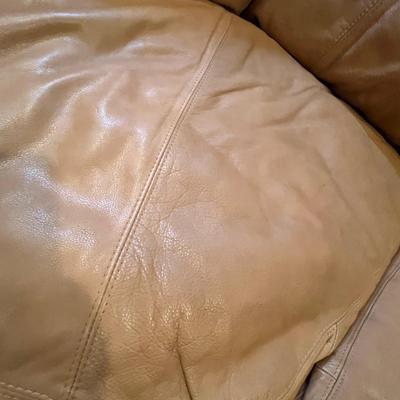 Large leather sectional couch