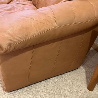 Large leather sectional couch