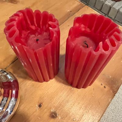 Mercury glass candlesticks