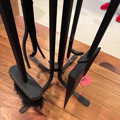 Wrought iron fireplace set