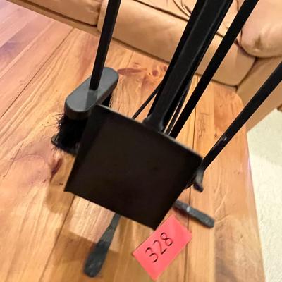 Wrought iron fireplace set