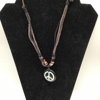 Plus one collection peace symbol necklace