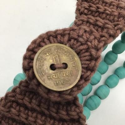 Turquoise vintage beaded bracelet