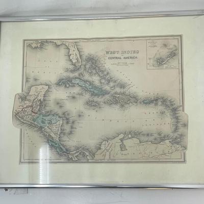 OLD MAP of the West Indies/ Carta Esperica/ 1804