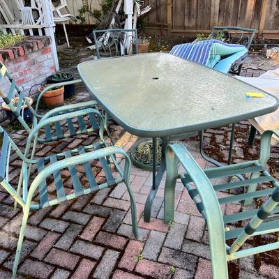 Outdoor patio table and chairs