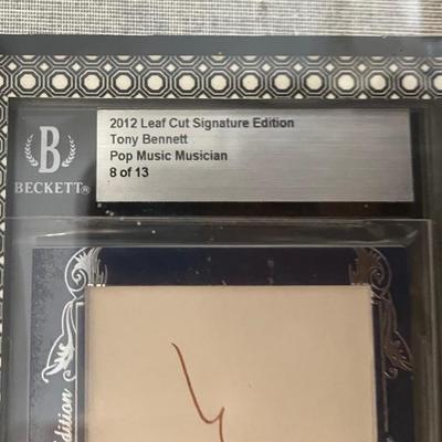 Signed Tony Bennett Memorabilia Authenticated by Beckett