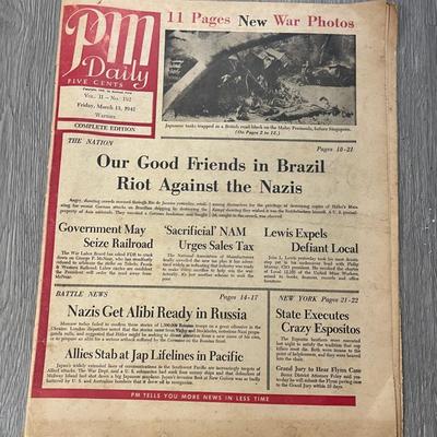 Newspaper: PM Daily Jan. 1943 WW2 / How We Can Pay for War and Still Live Better