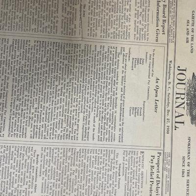 Newspaper: Two 1930s ARMY NAVY JOURNAL
