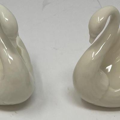 Two Lenox Swan Figurines