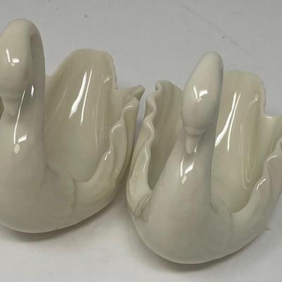 Two Lenox Swan Figurines