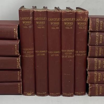 Carlyle's Complete Works 16 volumes Peter Fenelon Collier, Publisher copyright 1897