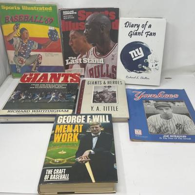 Sports Memorabilia Collection Six Books / Magazines/ Giants, Yankees, Jordan