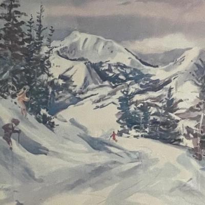 Cecile Johnson Little Reb Run at Deer Valley Watercolor
