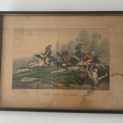Litho, Currier & Ives, The Jolly Hunters