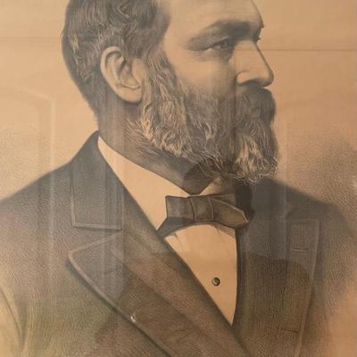 Litho, Currier & Ives style, James A. Garfield