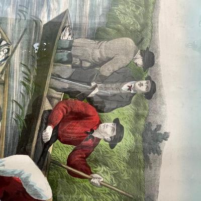 Litho, Th Kelly, American Hunting Scene Wild Duck Shooting