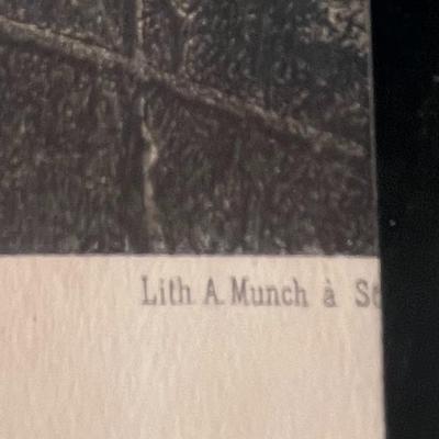 Litho, A. Munch, Souvenir De Thann, Ruine Du Chateau D'Engelbourg